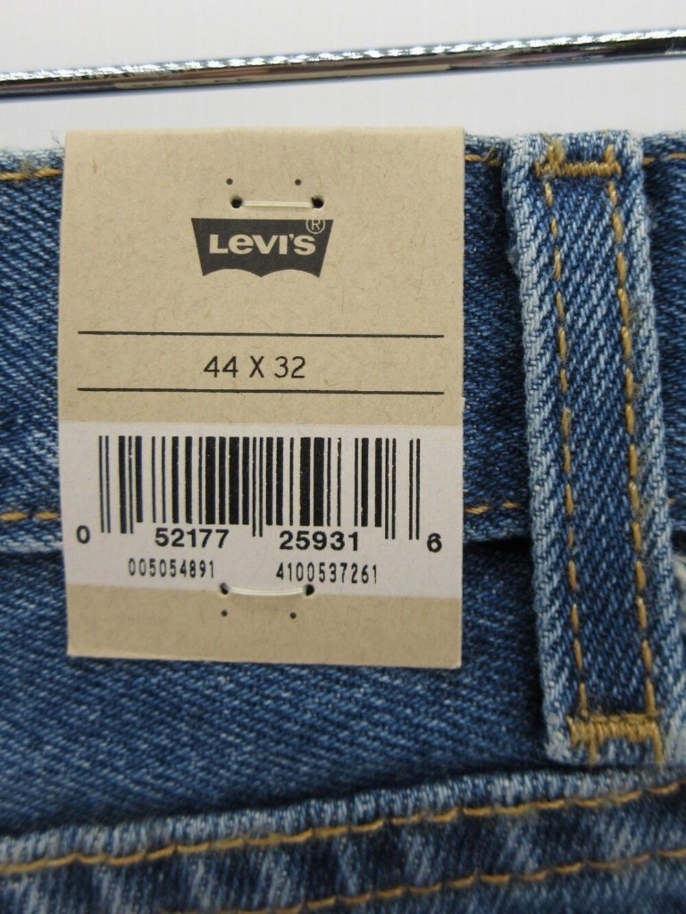 Levis 505 Jeans 44X32 Regular Fit Straight Leg Red Tab Denim Pants NEW - Picture 10 of 15